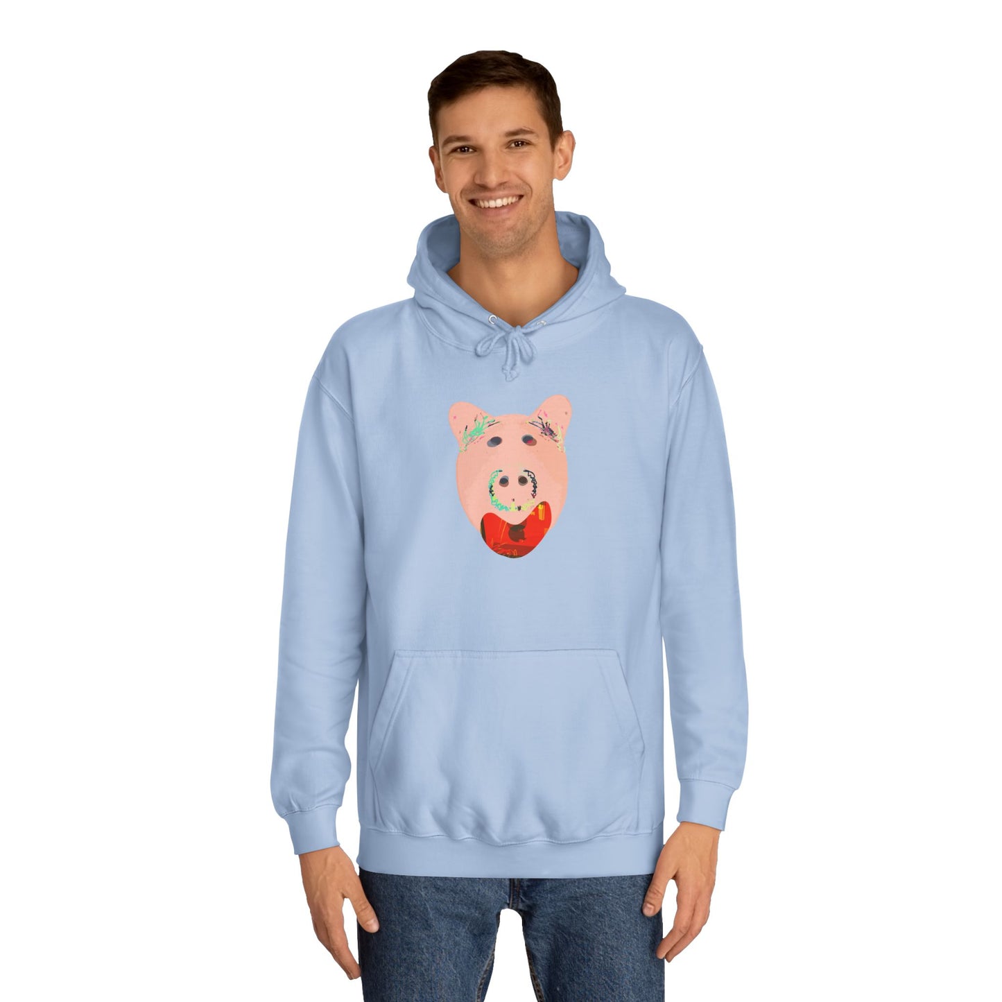 SINGING PIGGY Unisex College Hoodie