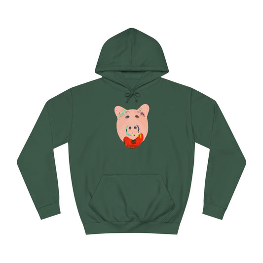 SINGING PIGGY Unisex College Hoodie