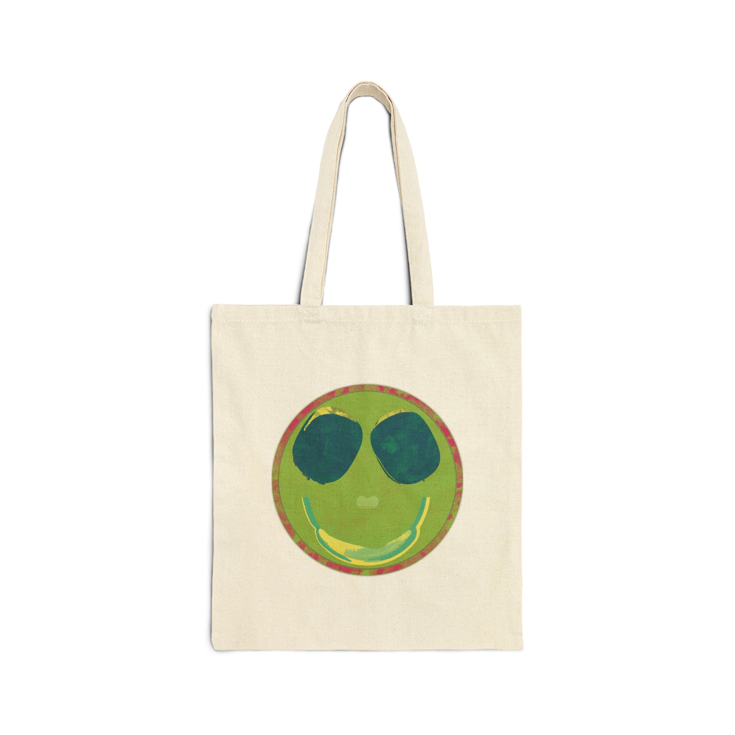 SMILE Cotton Canvas Tote Bag