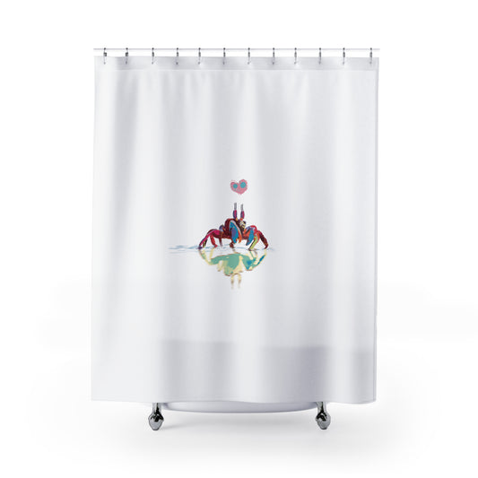 Love Crab SRRB Shower Curtains