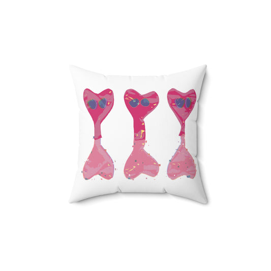 Love TRI PWRB Spun Polyester Square Pillow