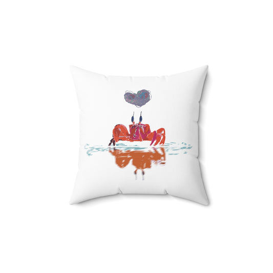 Love Crab PWGR Spun Polyester Square Pillow