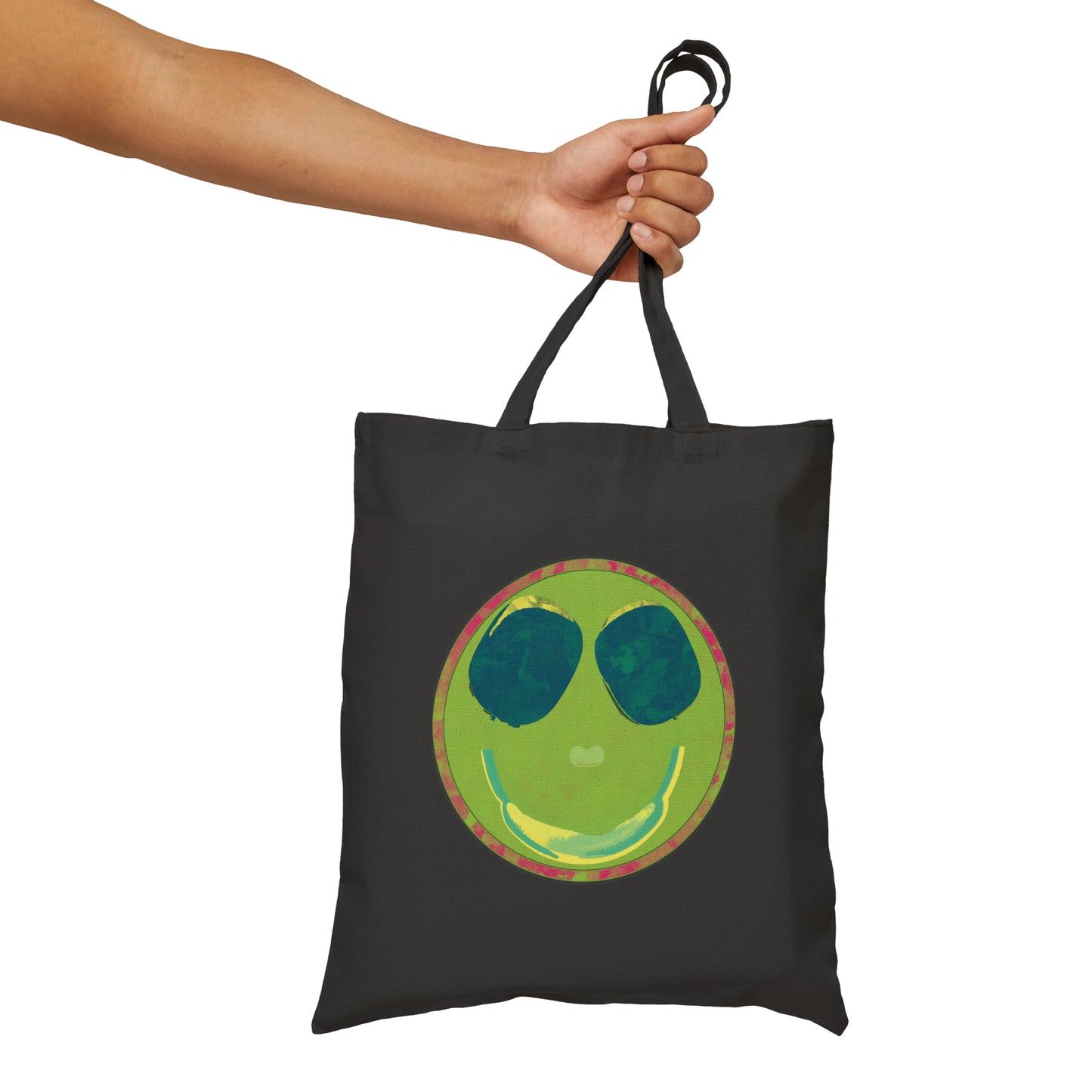 SMILE Cotton Canvas Tote Bag