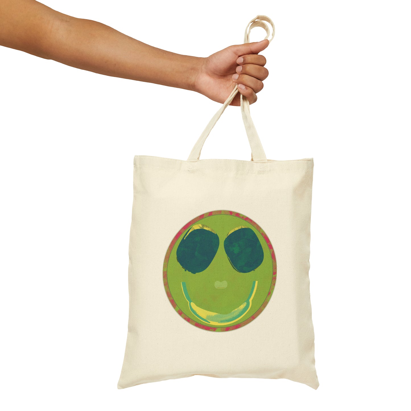 SMILE Cotton Canvas Tote Bag