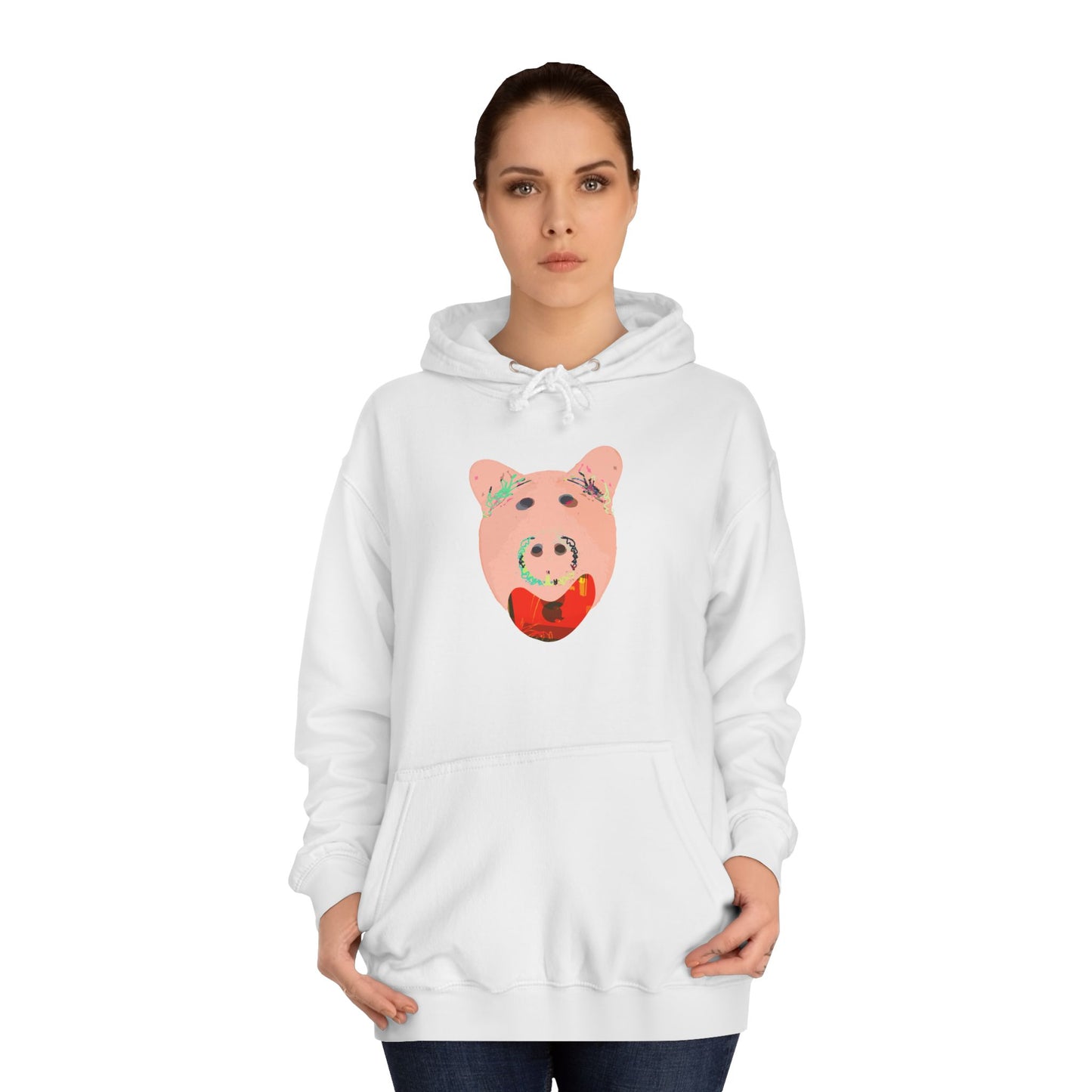 SINGING PIGGY Unisex College Hoodie