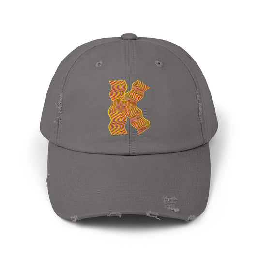 K Unisex Distressed Cap