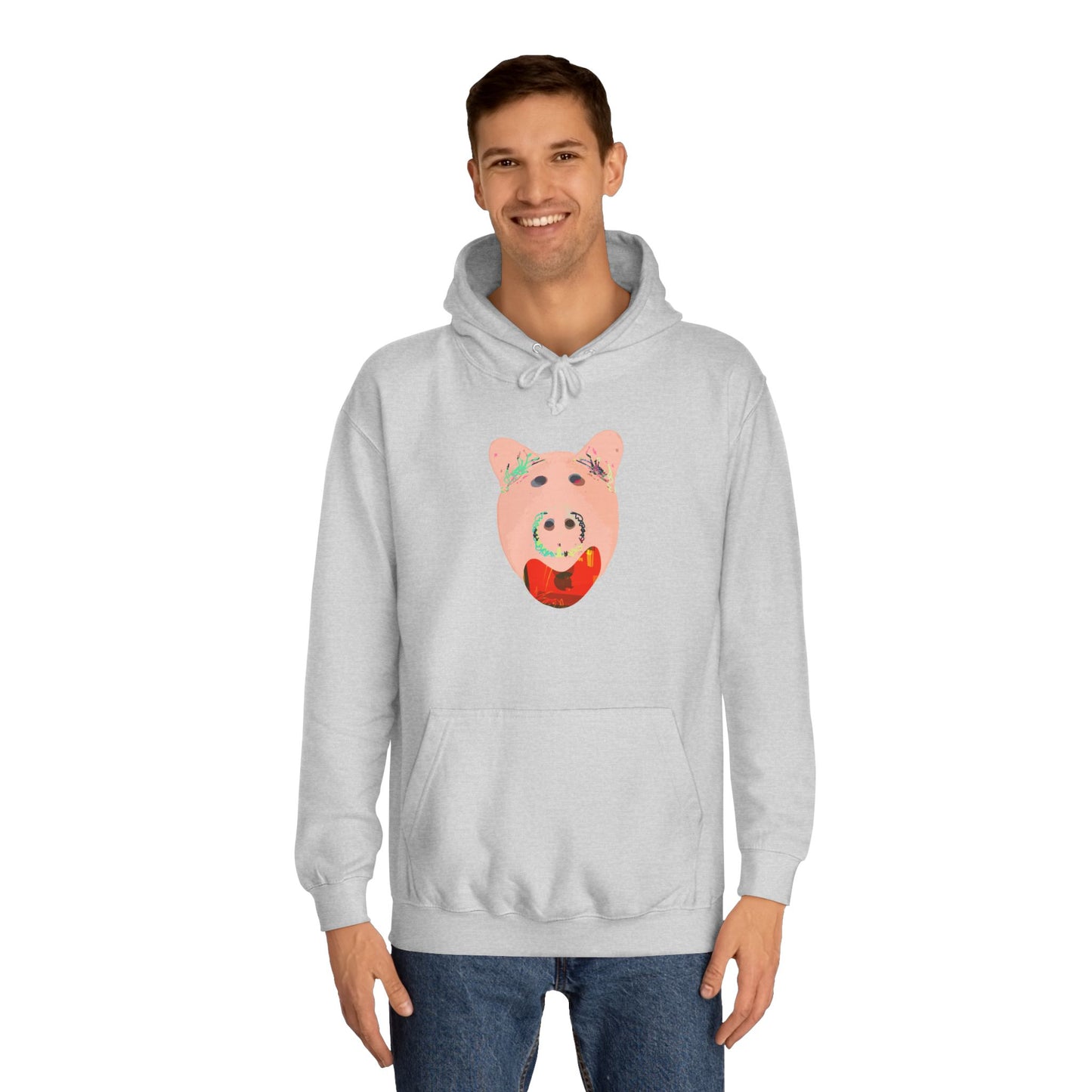 SINGING PIGGY Unisex College Hoodie